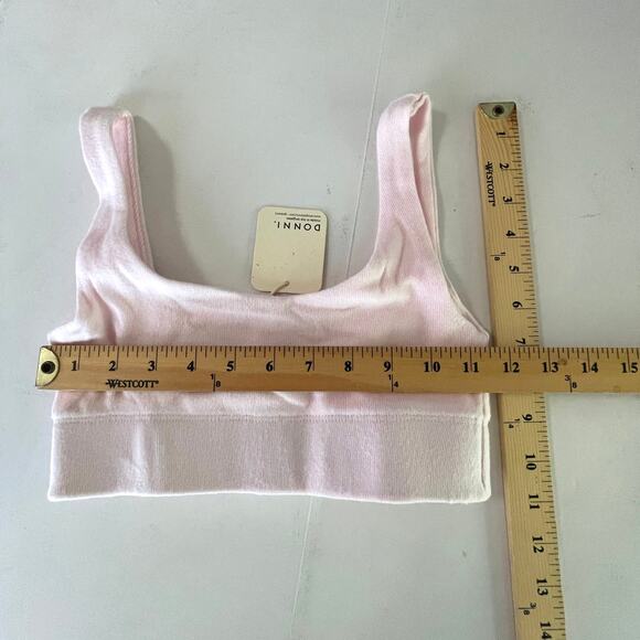 DONNI. Sweater Bra Top NEW Sz XS Pixie Pink Scoop Neck Super Soft Stretch - Picture 7 of 8